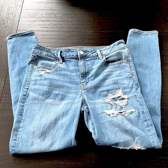 Lightly used American Eagle high-rise jeggings, size 12 - Picture 6 of 7